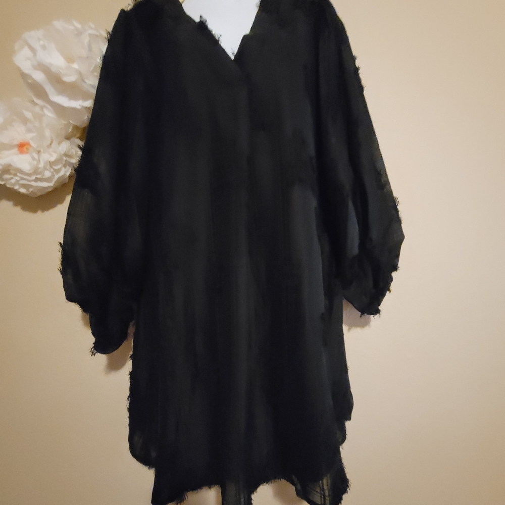 3X Adorable Boutique Black Dress, Long top